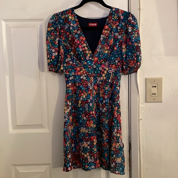 STAUD - Milla Printed Mini Dress - Picture 3 of 10